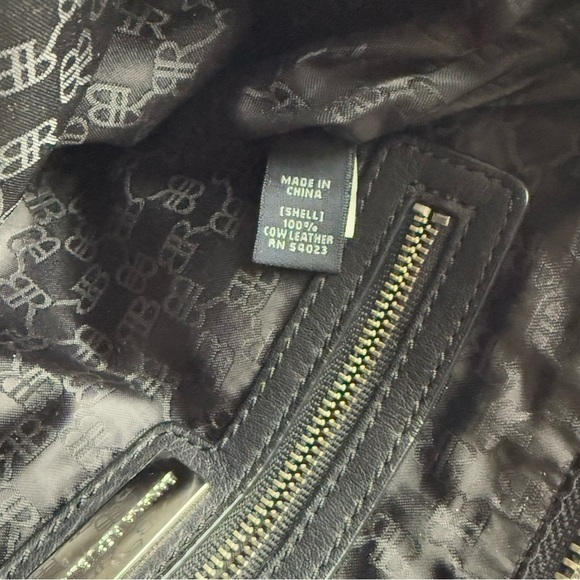 Banana Republic Rectangular Shoulder Bag Pebble Black Leather Medium Size - Picture 11 of 16